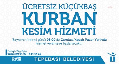 Tepebaşı'nda kurban kesim alanı bayrama hazır