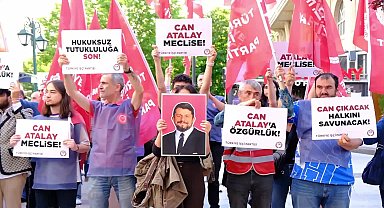Türkiye İşçi Partisi Can Atalay için Eskişehir'de eylem yaptı: "Halkın iradesine saygı istiyoruz"