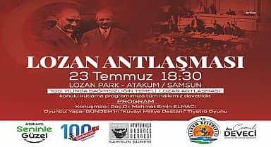 Atakum'da Lozan Antlaşması'nın 100.yılına özel kutlama