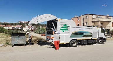 Ayvalık Belediyesi, bayram tatilinde yaklaşık 10 bin ton çöp topladı