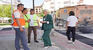 Bilecik Belediye Başkan Vekili Subaşı, Hürriyet Mahallesi'ndeki çalışmaları yerinde inceledi