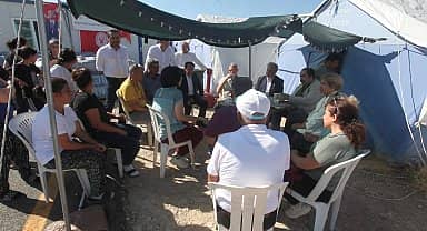 Bornova Belediye Başkanı İduğ, Malatya'da depremzedelerle bir araya geldi