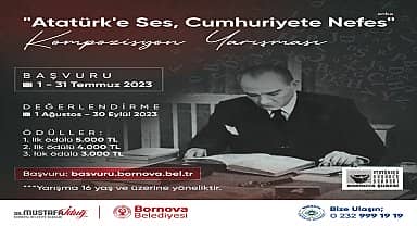 Bornova Belediyesi’nin ödüllü kompozisyon yarışmasına başvurular başladı