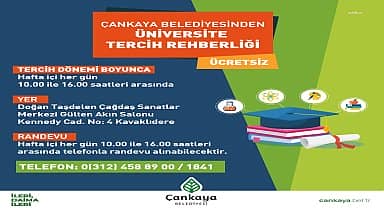 Çankaya Belediyesi'nden ücretsiz tercih danışmanlığı hizmeti