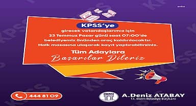 Didim Belediyesi'nden KPSS'ye girecekler için ücretsiz otobüs