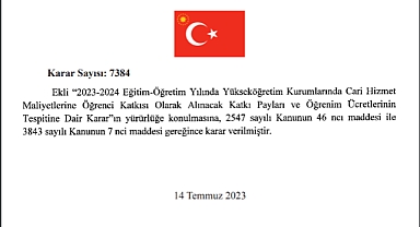 İkinci öğretim harçlarına yüzde 63,72 oranında zam yapıldı