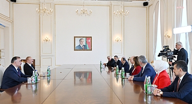 İlham Aliyev, TBMM Başkanı Numan Kurtulmuş’u kabul etti