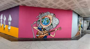 İzmir metro istasyonlarında "eşitlik koridorları"