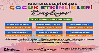 İzmit Belediyesi'nin çocuk etkinlikleri devam ediyor 