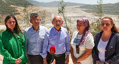 Kılıçdaroğlu, Akbelen’de ağaçların kesildiği bölgede: “100 yıllık ağaçlar 4 yıl kullanılacak kömür için katledildi”