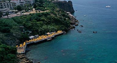 Kurban Bayramı'nda Muratpaşa Belediyesi'nin falez plajlarına yoğun ilgi 