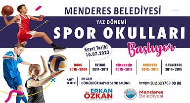 Menderes Belediyesi spor okullarına yoğun ilgi 