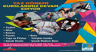 Narlıdere'nin kültür sanat kursları yazın da devam ediyor