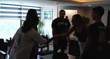 Şampiyon sporculardan Başkan Ceritoğlu Sengel'e teşekkür