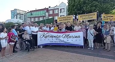 Samsun marina dayanışması, Samsun Büyükşehir Belediyesi'nin Kurupelit Marina'yı satışa çıkarmasını protesto etti