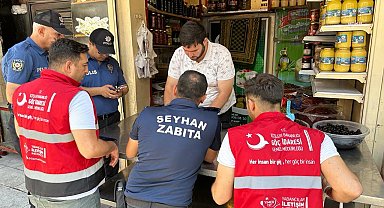 Seyhan zabıtasından tabela, ruhsat ve kaldırım işgali denetimi