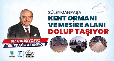 Süleymanpaşa Kent Ormanı ve Mesire Alanına yoğun ilgi