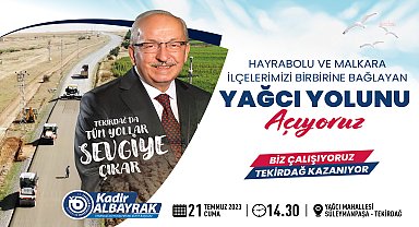 Tekirdağ Büyükşehir, yağcı bağlantı yolunu yarın hizmete açıyor