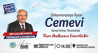 Tekirdağ'da Süleymanpaşa Cemevi'nin temeli atılıyor
