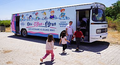 Tepebaşı Belediyesi'nin Gezici Kütüphanesi ile çocuklar hem eğleniyor hem öğreniyor
