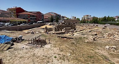 Yozgat'ta 2 bin yıllık tarihi Roma Hamamı'nın çevre düzenleme çalışmalarında sona gelindi