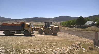 Antalya Büyükşehir'den Finike Ördübek Yayla yolunda asfalt çalışması