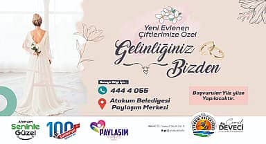 Atakum Belediyesi'nden ücretsiz gelinlik desteği