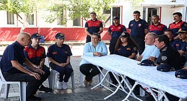 Aydın Büyükşehir Belediye Başkanı Çerçioğlu, itfaiye ekibi ile bir araya geldi 