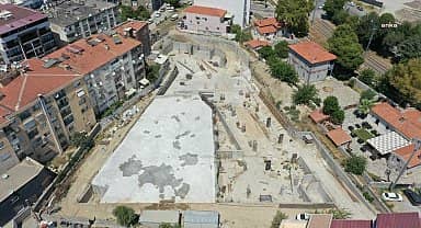 Aydın Büyükşehir Belediyesi'nin Söke Yeraltı Otoparkı'nda çalışmalar sürüyor 