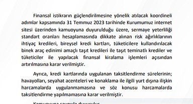 BDDK’dan kredi kartı taksitlerine sınırlama 