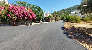 Bodrum'da yol yapım çalışmaları devam ediyor