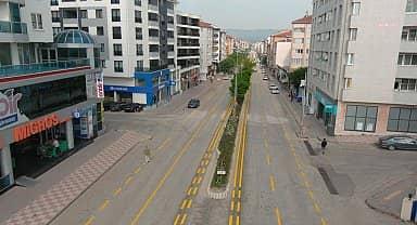 Bozüyük'te yol çizgileri yenilendi