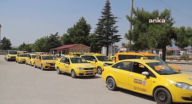 Burdur'da taksiciler akaryakıt zamlarını protesto etti