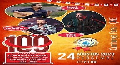 Çine Belediyesi'nin 100. Yıl Konserleri Cumhuriyet Parkı'nda devam edecek