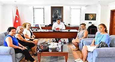Dağların Sultanı Kadın Efeler Grubu'ndan Fethiye Belediye Başkanı Karaca'ya ziyaret