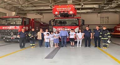 Eskişehir İtfaiyesi'nden lösemili çocuklara yangın eğitimi