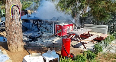 Heybeliada’da bir büfede çıkan yangın kısa sürede söndürüldü