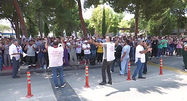 İzmir Ege Üniversitesi'nde işçilerin eylemi sürüyor