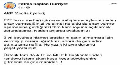 İzmit Belediye Başkanı Hürriyet, Cumhur İttifakı Grubu'na seslendi: "Biz il başkanlarından randevu istemişken Büyükşehir'e gitmeniz çok manidar"