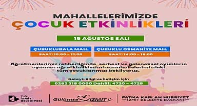 İzmit Belediyesi'nin çocuk etkinlikleri devam ediyor