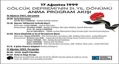 Kadıköy Belediyesi, Gölcük Depremi'nin 24. Yılında anma programı düzenleyecek