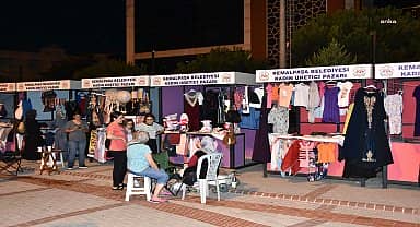 Kemalpaşa Belediyesi'nin Kadın Üretici Pazarı'na yoğun ilgi