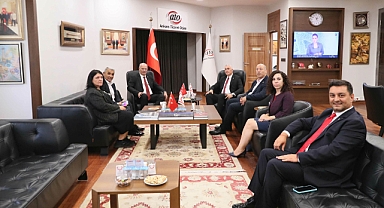 KKTC Ekonomi ve Enerji Bakanı Amcaoğlu, ATO Başkanı Baran’ı ziyaret etti…