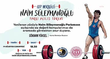 Naim Süleymanoğlu Parkı yenilenen yüzüyle Kartal'da açılıyor