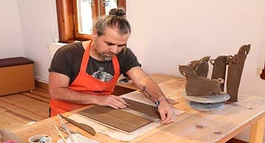 Odunpazarı şehrin ateşi seramik galerisi Asmaz ve Önal'ı ağırlıyor