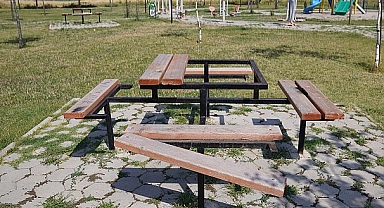 Tepebaşı Belediyesi'nin Güleç Sokak'taki parkına vandal saldırı