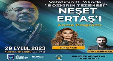 Ankara Büyükşehir Belediyesi Neşet Ertaş'ı vefa konseriyle anacak
