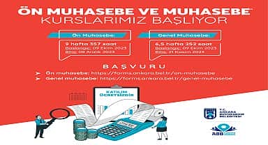 Ankara Büyükşehir'in istihdam garantili eğitimleri devam ediyor: Ön muhasebe ve muhasebe kursları başlıyor