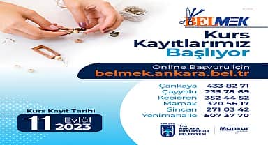 Ankara Büyükşehir'in meslek edindirme kurslarında yeni dönem için kayıtlar başlıyor
