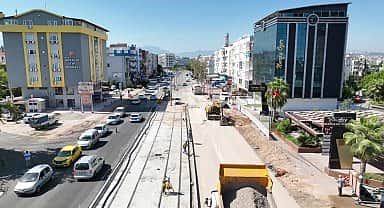 Antalya'da çöken tramvay hattı onarıldı